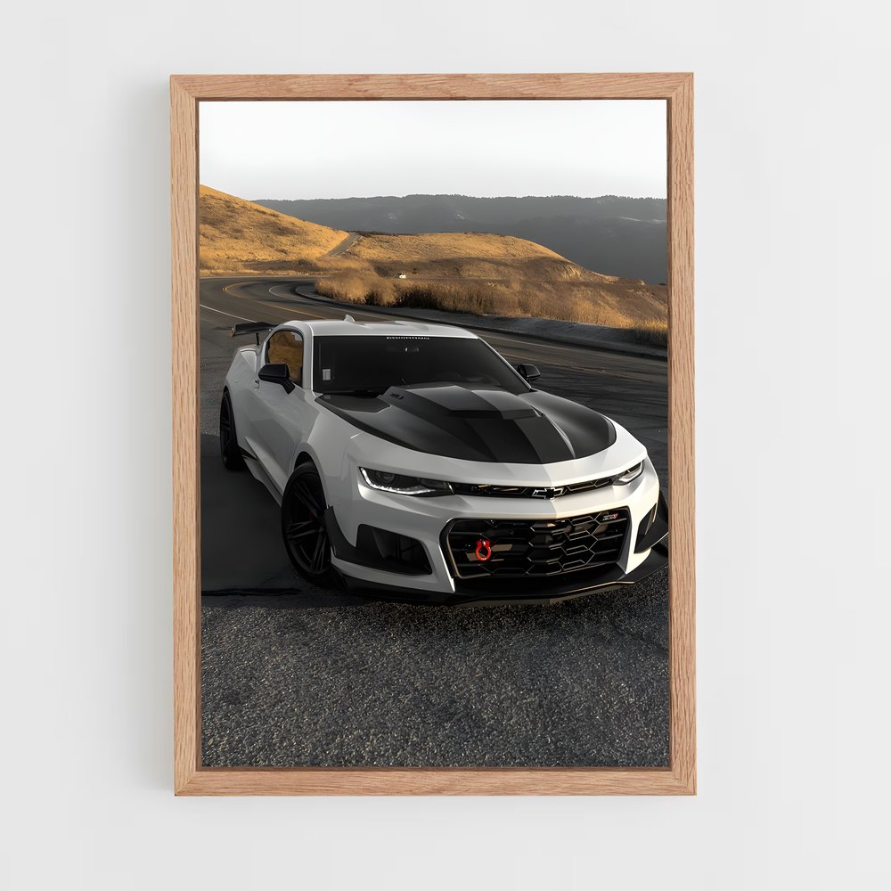 Poster Camaro sur Route Montagneuse – affiche Chevrolet (vue 4)